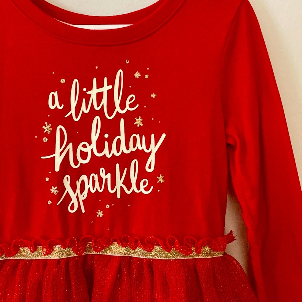 A Little Holiday Sparkle Red and Gold TuTu Holiday Dress | Cat & Jack